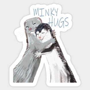 Minky Hugs lettering Sticker